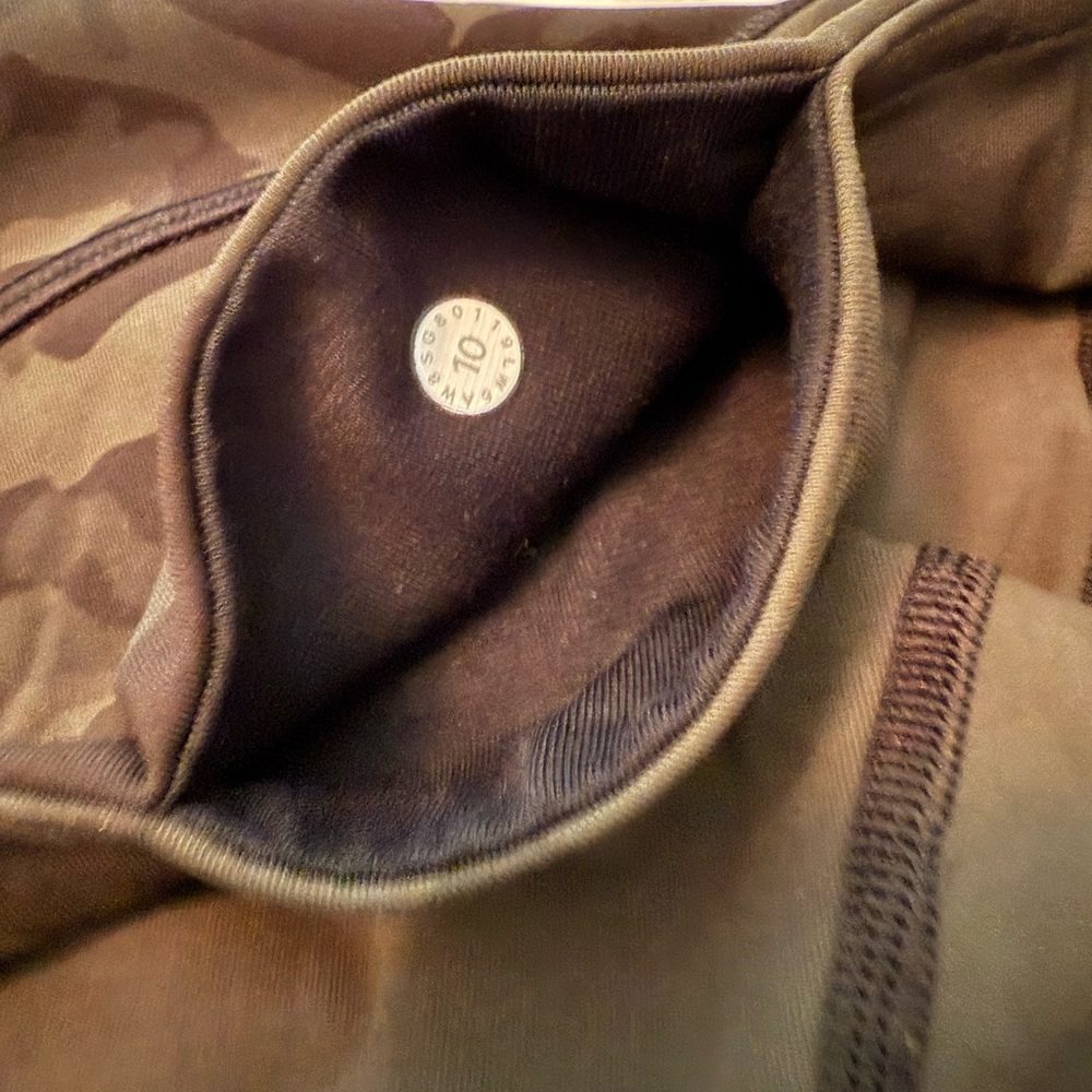 lululemon athletica Green and Brown Leggings